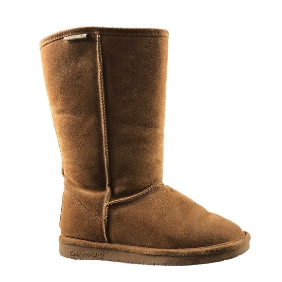 Bearpaw Cloud II Wool Lined Tall Cozy Boots Sheepskin Suede Nuckbuck - Picture 1 of 9